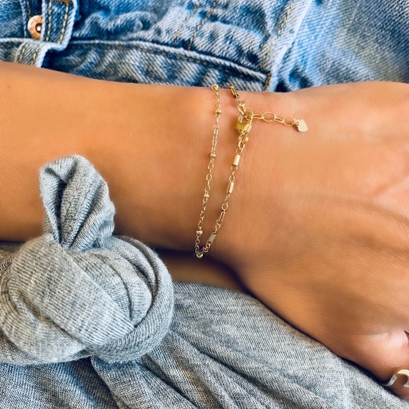 Gold Filled Minimalist Bracelet - Picture 4 of 7